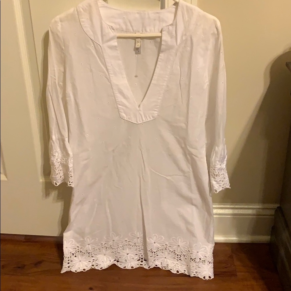 Vix Solid Flower Cover-Up